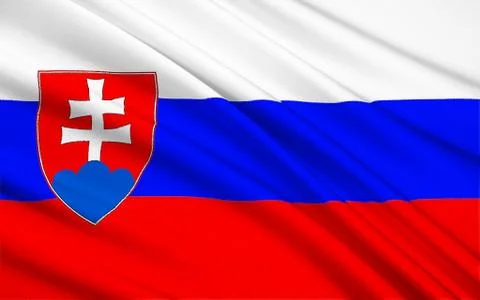 Flag of Slovakia Stock Illustration