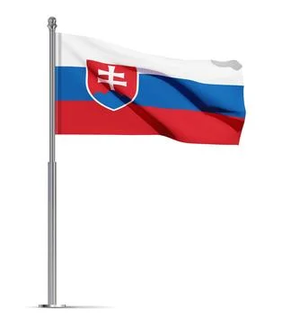 Flag of Slovakia isolated on white background Stock Illustration