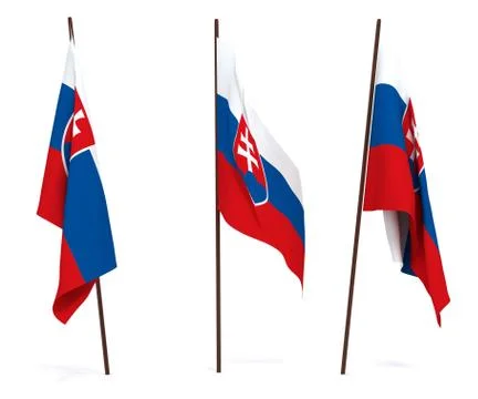 Flag of Slovakia Stock Photos