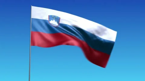 Flag of Slovenia Stock Footage 10820968