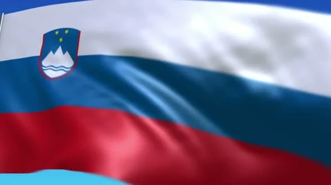Flag of Slovenia Stock Footage 10820969