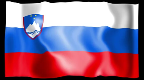 Flag of Slovenia Stock Footage 46626755