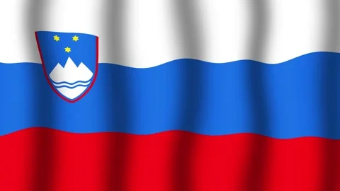 Flag of Slovenia Stock Footage 175856293