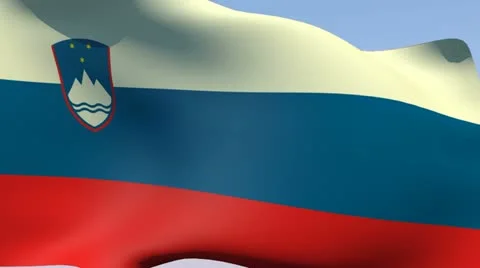 Flag of Slovenia HD Stock Footage 14808914