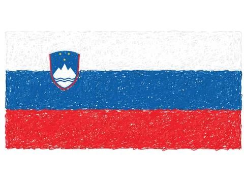 Flag of slovenia Stock Illustration