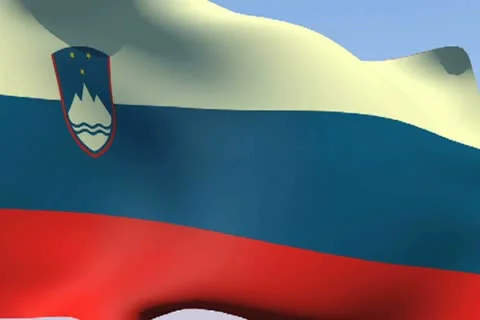 Flag of Slovenia NTSC Stock Footage 14808935