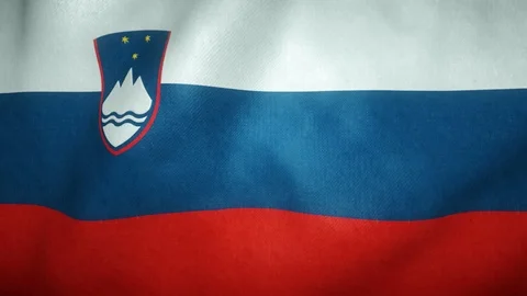 Flag of slovenia waving in the wind Stock-Footage 125831070