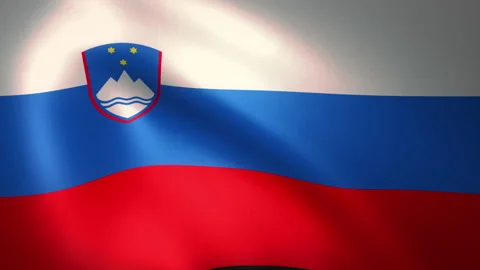 Flag of the Slovenia Waving in the Wind (LOOP) Stock-Footage 161838363