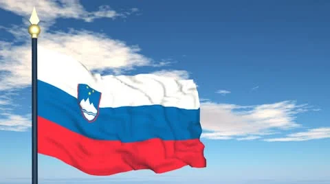 Flag Of Slovenija Stock Footage 10732428