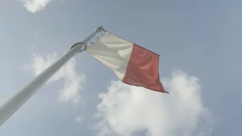 Flag slowly waving in the wind Stock Footage 115419426