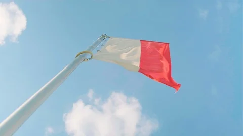 Flag slowly waving in the wind Stock Footage 115420103