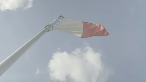 Flag slowly waving in the wind Stock Footage 115420900