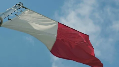 Flag slowly waving in the wind Stock Footage 115422297