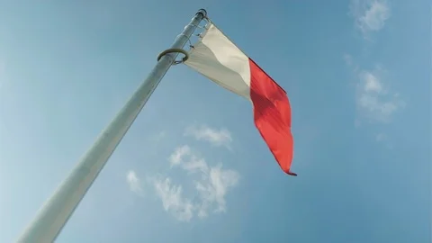 Flag slowly waving in the wind Stock Footage 115422334