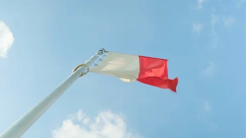 Flag slowly waving in the wind Stock Footage 117268450