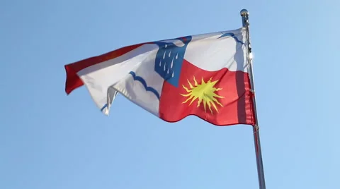 Flag of Sochi waving in the wind Vidéo 47800013
