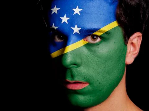 Flag of solomon islands Stock Photos