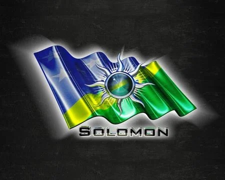 Flag Solomon quality designer flag Stock Illustration