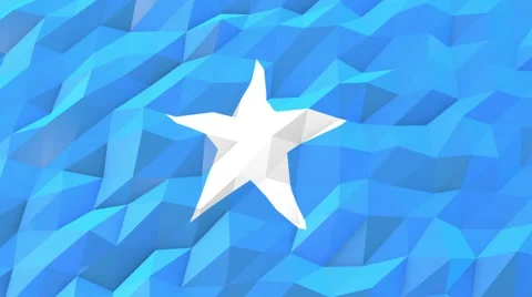 Flag of Somalia 3D Wallpaper Illustration 스톡 동영상 66415744