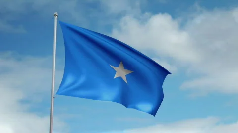 Flag of Somalia Video stock 445069