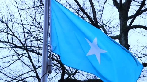 The flag of Somalia. Stock Footage 143158066