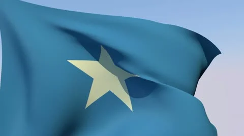 Flag of Somalia HD Stock Footage 14808968