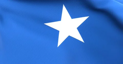 Flag of Somalia Waving 3D Animation Close up, 4K UHD 60 FPS Video stock 165524700