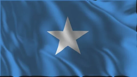Flag of Somalia waving slowly Stock-Footage 338252314