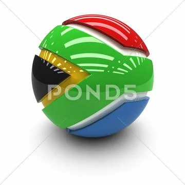 Flag of south africa Stock Illustration