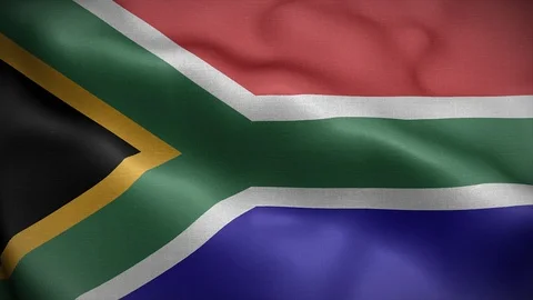 Flag of South Africa Loop Stock Footage 121116712
