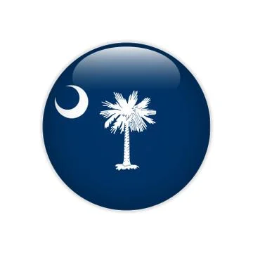 Flag South Carolina button Stock-Illustration