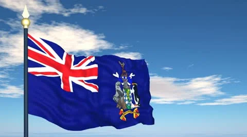 Flag Of South Georgia 스톡 동영상 10773130