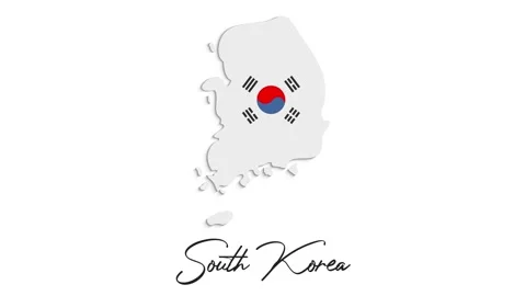 Flag of South Korea - different types South Korea-Flag. Motion graphics. Stock Footage 150766571