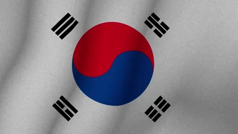 The flag of South Korea . The evolving 3d national flag of South Korea. 1080p HD Stock-Footage 272736147