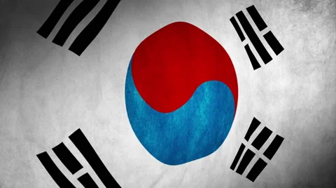 Flag of South Korea Stock Footage 40441013