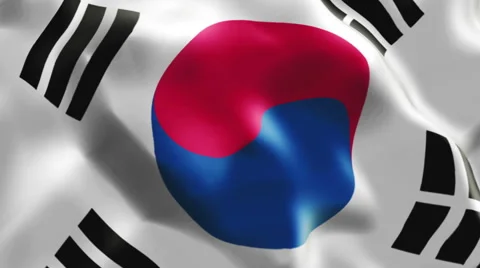 Flag of South Korea Video stock 47070342