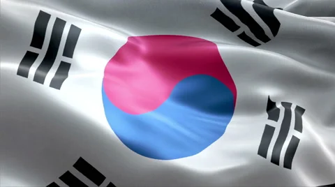 Flag South Korea Video stock 47777569