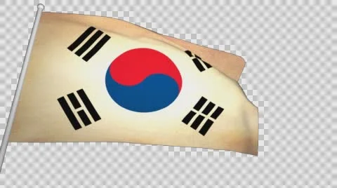 Flag South Korea Stock Footage 61439588