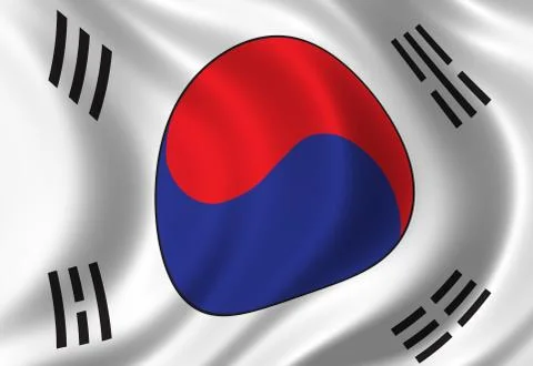 Flag of South Korea Stock Illustration