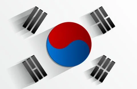 Flag of South Korea Stock Illustration