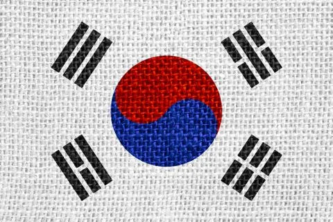 Flag of South Korea Illustrazione stock