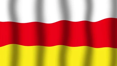 Flag of South Ossetia Stock Footage 175856403