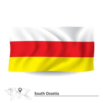 Flag of South Ossetia Stock Illustration