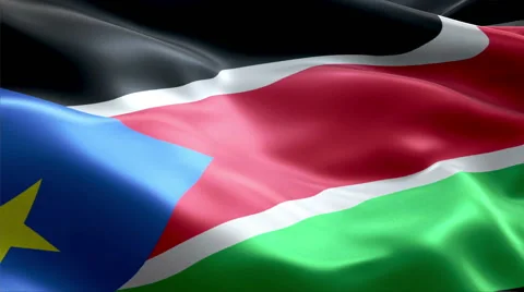Flag South Sudan Video stock 47778428