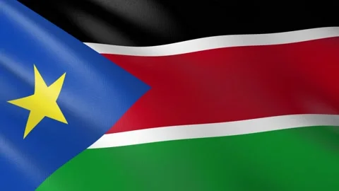 Flag of South Sudan Video stock 151663614