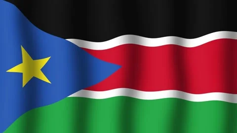Flag of South Sudan Stock Footage 175681810