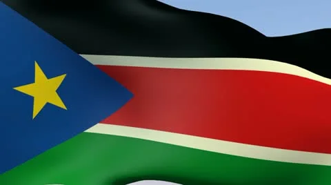 Flag of South Sudan HD 스톡 동영상 14809286
