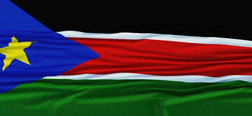 Flag of South Sudan Stock Illustration