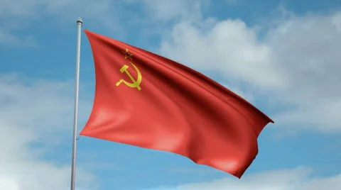 Flag of Soviet Union Stock Footage