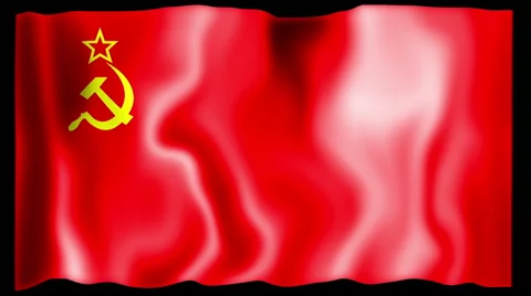Flag of Soviet Union Stock Footage 46628523